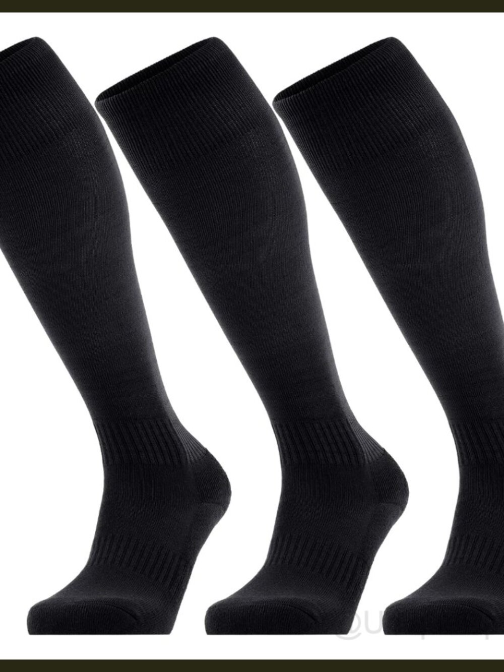 3 Pack Knee-High Athletic Socks Polyester Blend for Soccer Softball Baseball